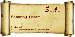 Somossy Anett névjegykártya