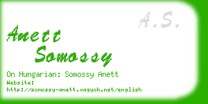 anett somossy business card